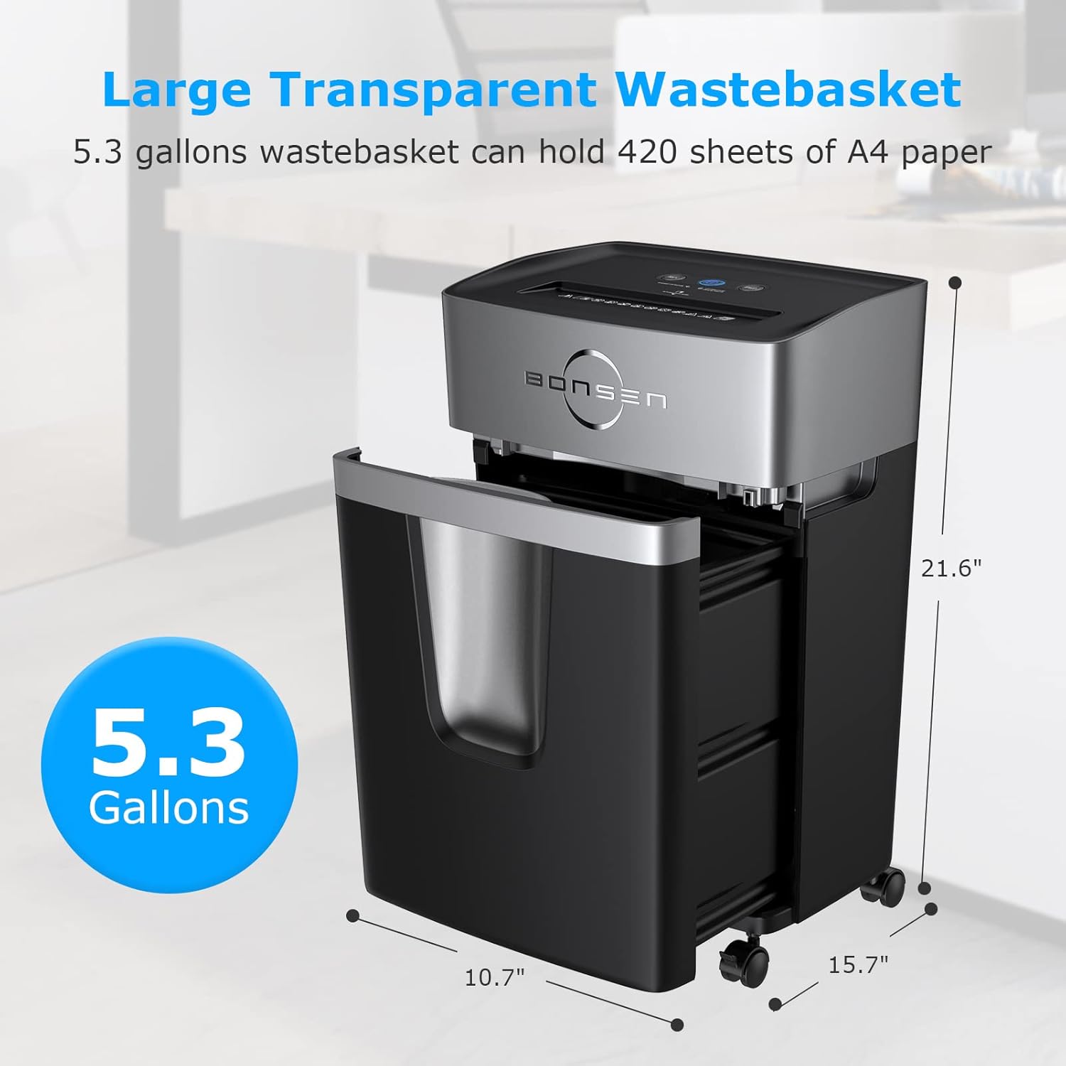 10-Sheet Micro-Cut Paper Shredder with Pullout Basket V205783