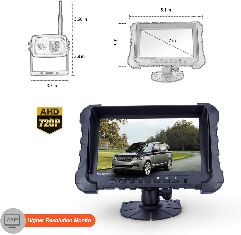 720P Wireless Backup Camera System with 7 inch Monitor R531