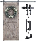 Sliding Barn Door Hardware Kit with 6.6ft Track Kit, Pull Handle Set, Floor Guide G126066