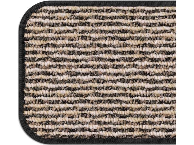 Set of 15 Black Carpet Stair Treads O398691