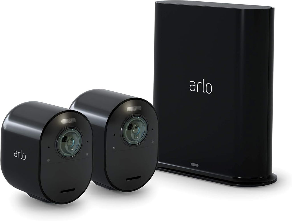 White Wireless 2 Camera Security System with 4K Video E15253