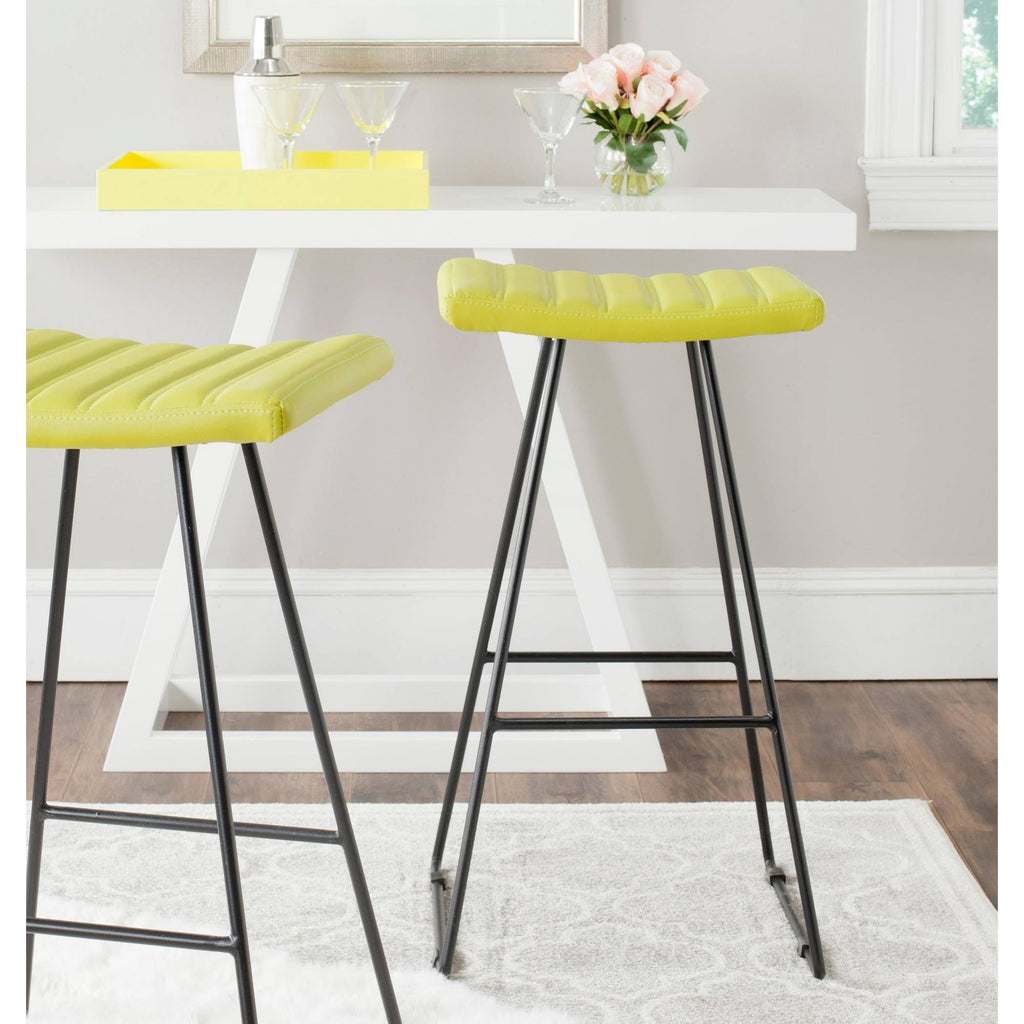 Green Bar Stool Set of 2 D168