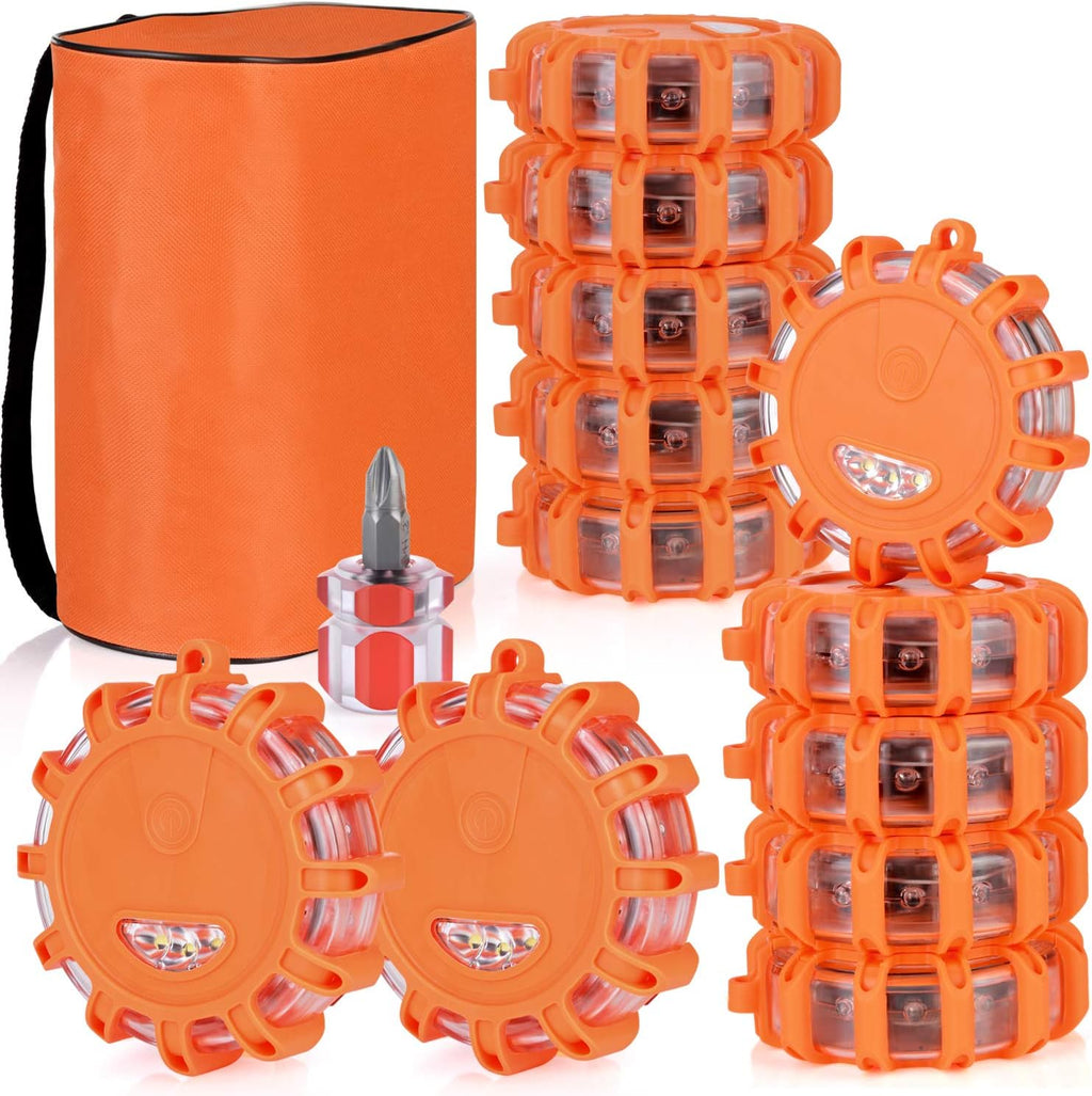 12 Pack LED Road Flare Emergency Safety Beacon Light Kit A960728