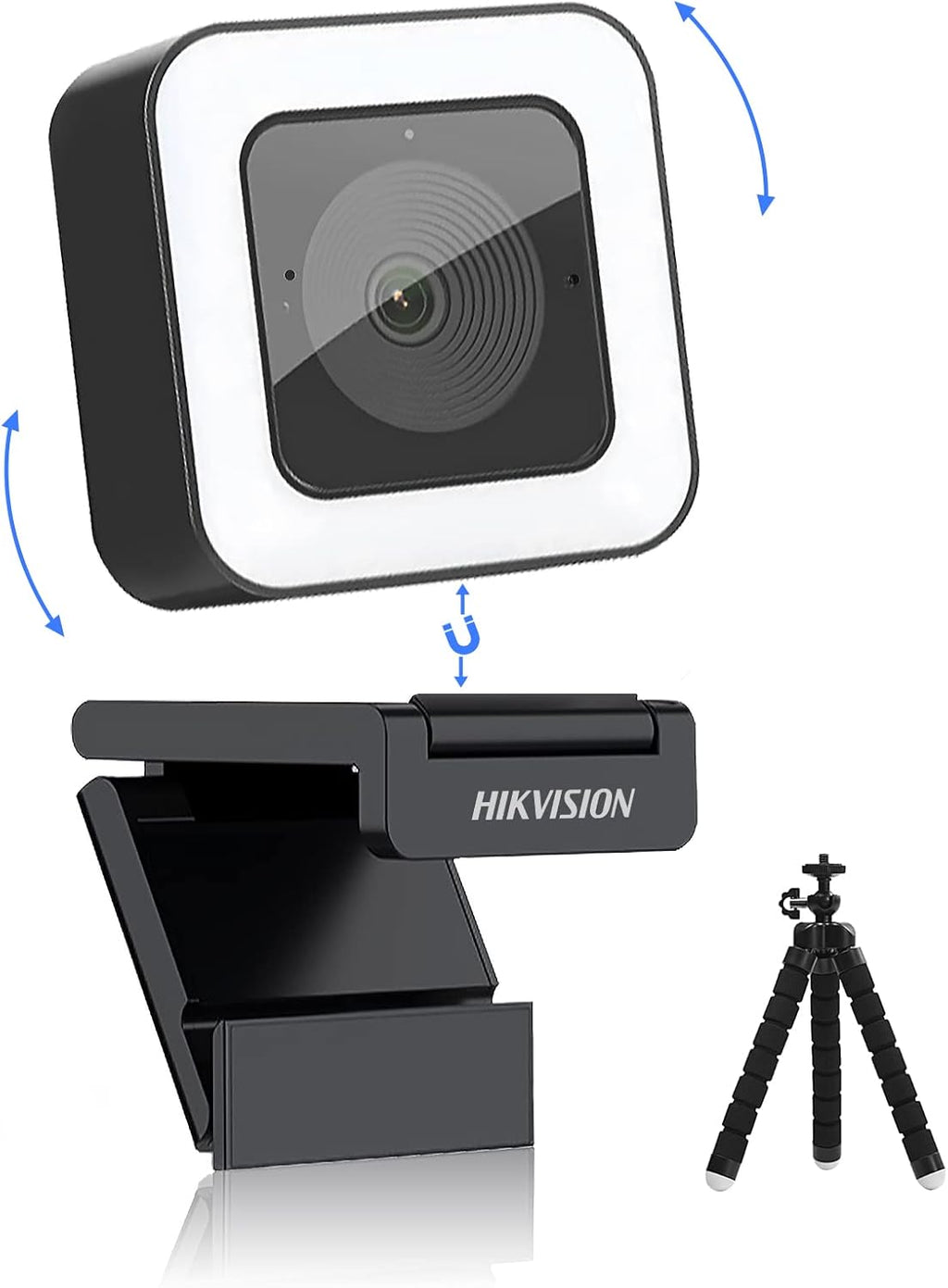 2K HD Webcam with Light Microphone, Autofocus, 30fps Type C USB2.0, with Tripod V2373