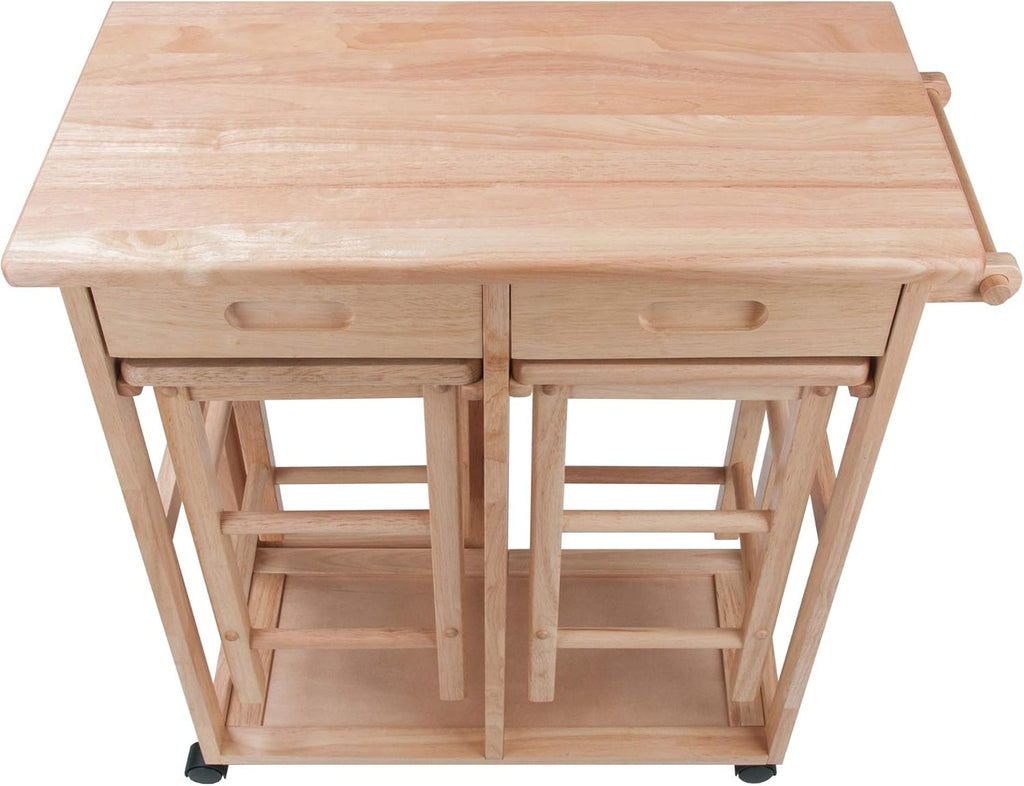 Natural Single Drawer Kitchen Cabinet Storage Cart O932180