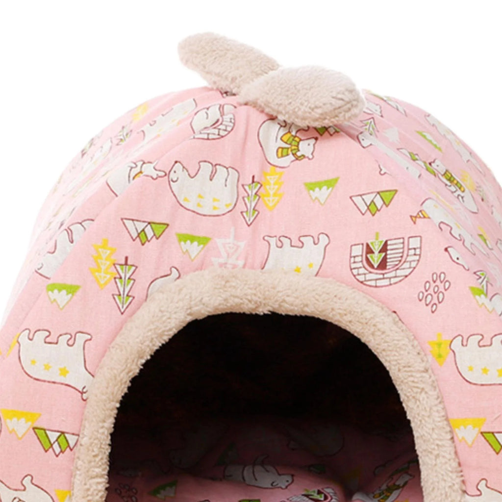 Pink Cat Tent Cave Bed with Inner Cushion L1501