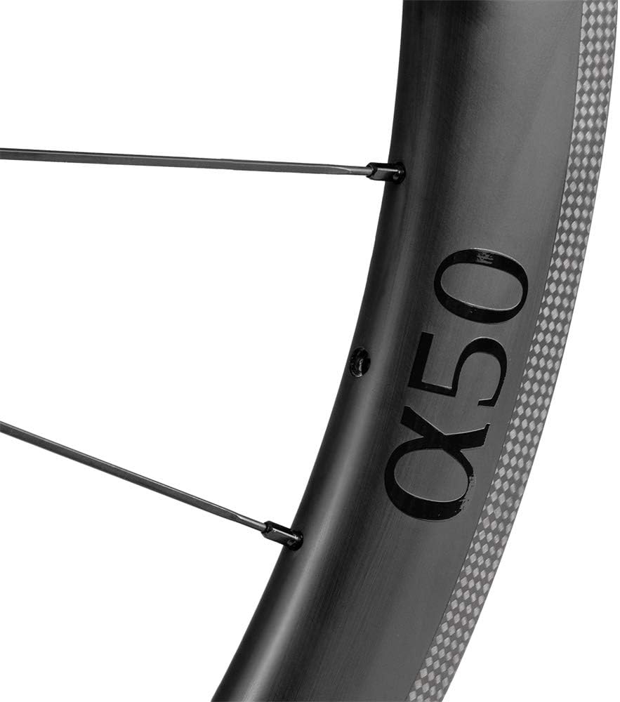 Carbon Wheels 700C Road Bike Wheelset Rim Brake Clincher Tubeless Ready G135729