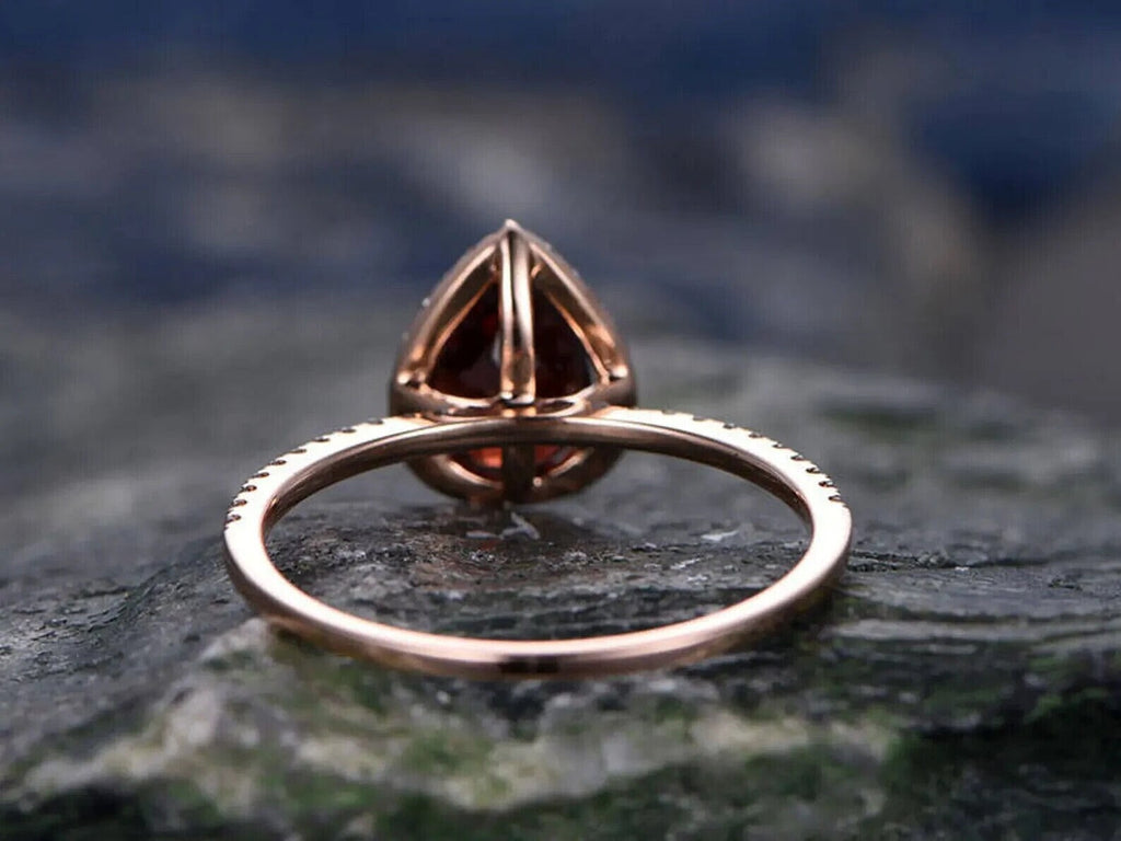 14k Rose Gold Garnet Ring B918819