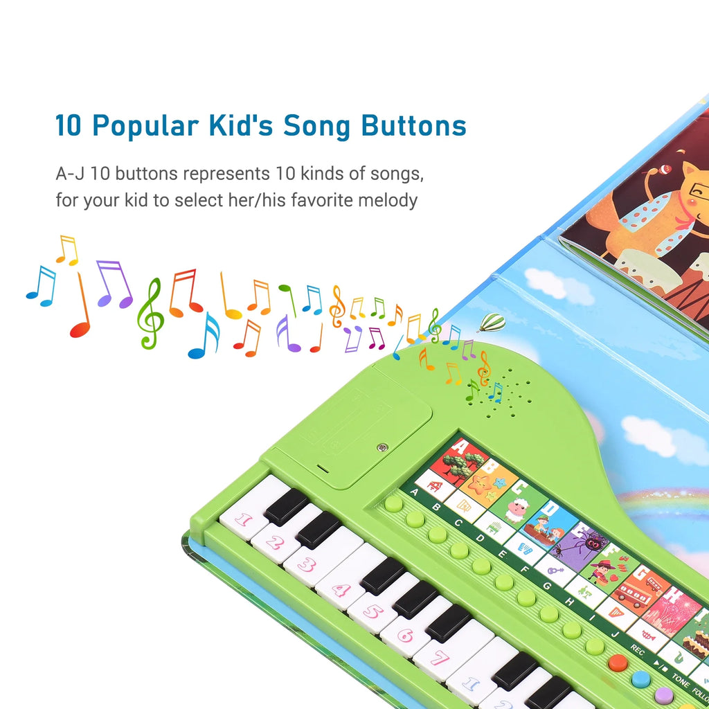 20-Key Electronic Piano Book with Built-In Keyboard L7582