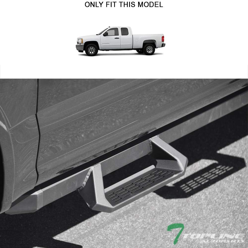 Matte Black Aluminum Drop Step Side Nerf Bars Rail Running Boards K929