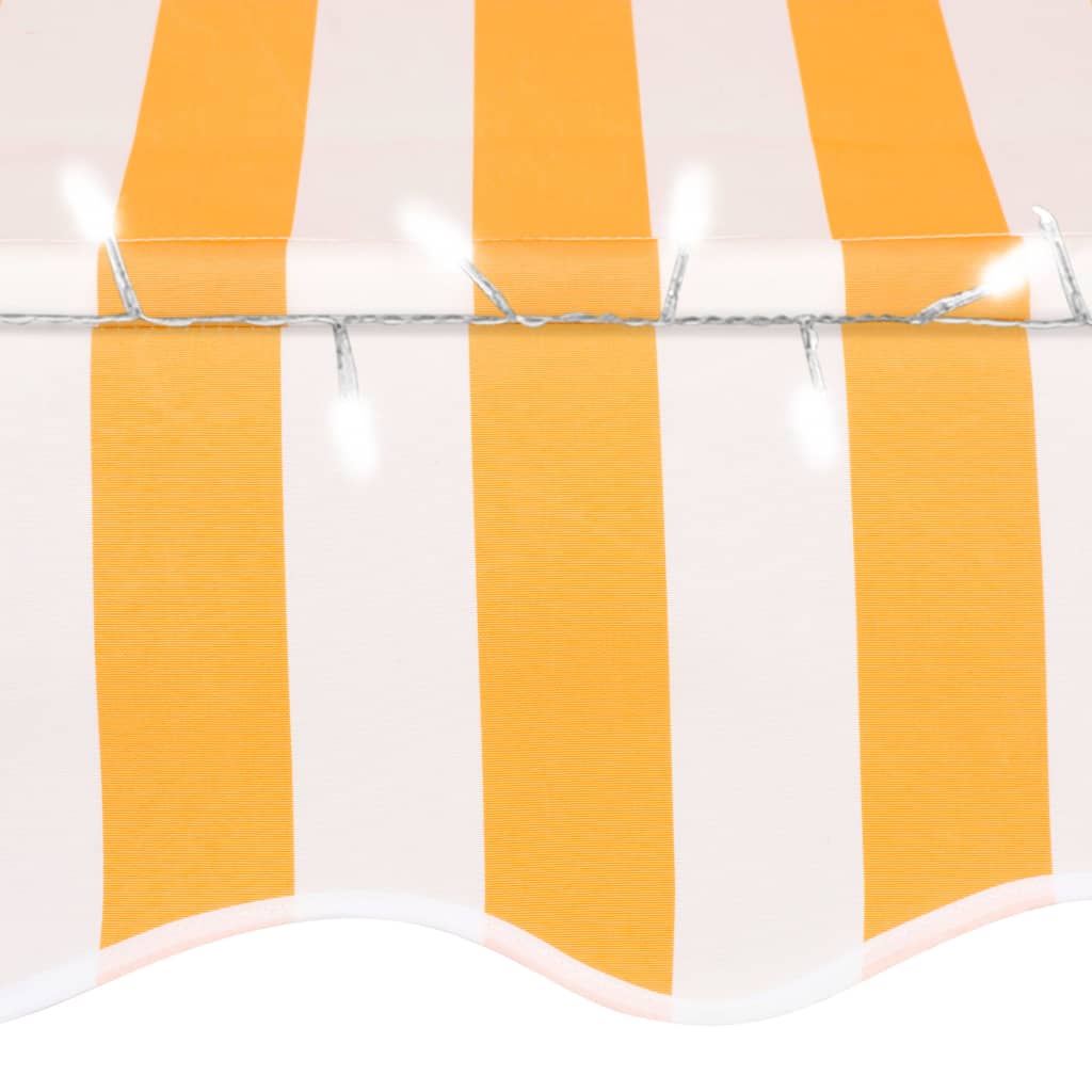 Manual Retractable Awning with 78.7" White and Orange G7780