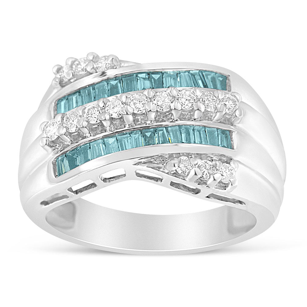 14k White Gold Diamond Band Ring Y1098