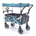 Teal Gray Folding Wagon Stroller with Canopy A4644