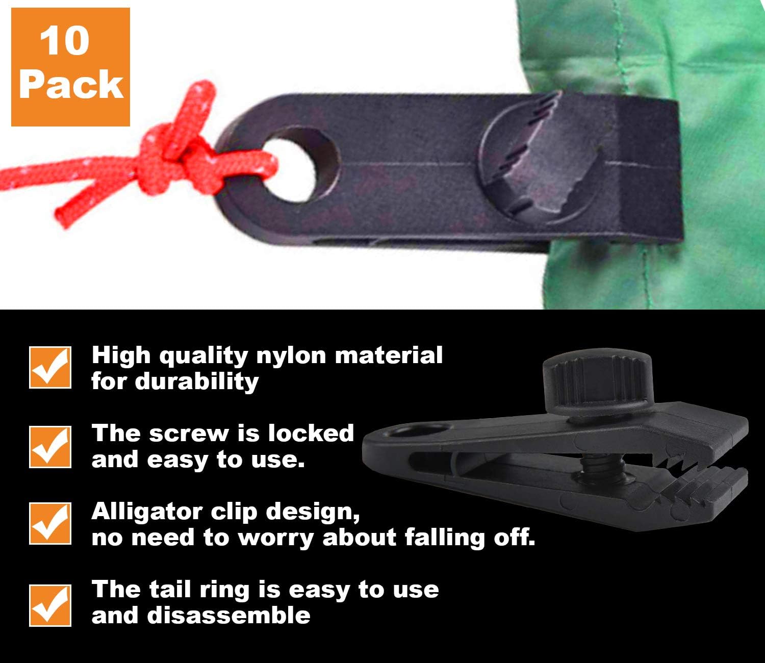 10 Pack Heavy Duty Reusable Tarp Clips W899