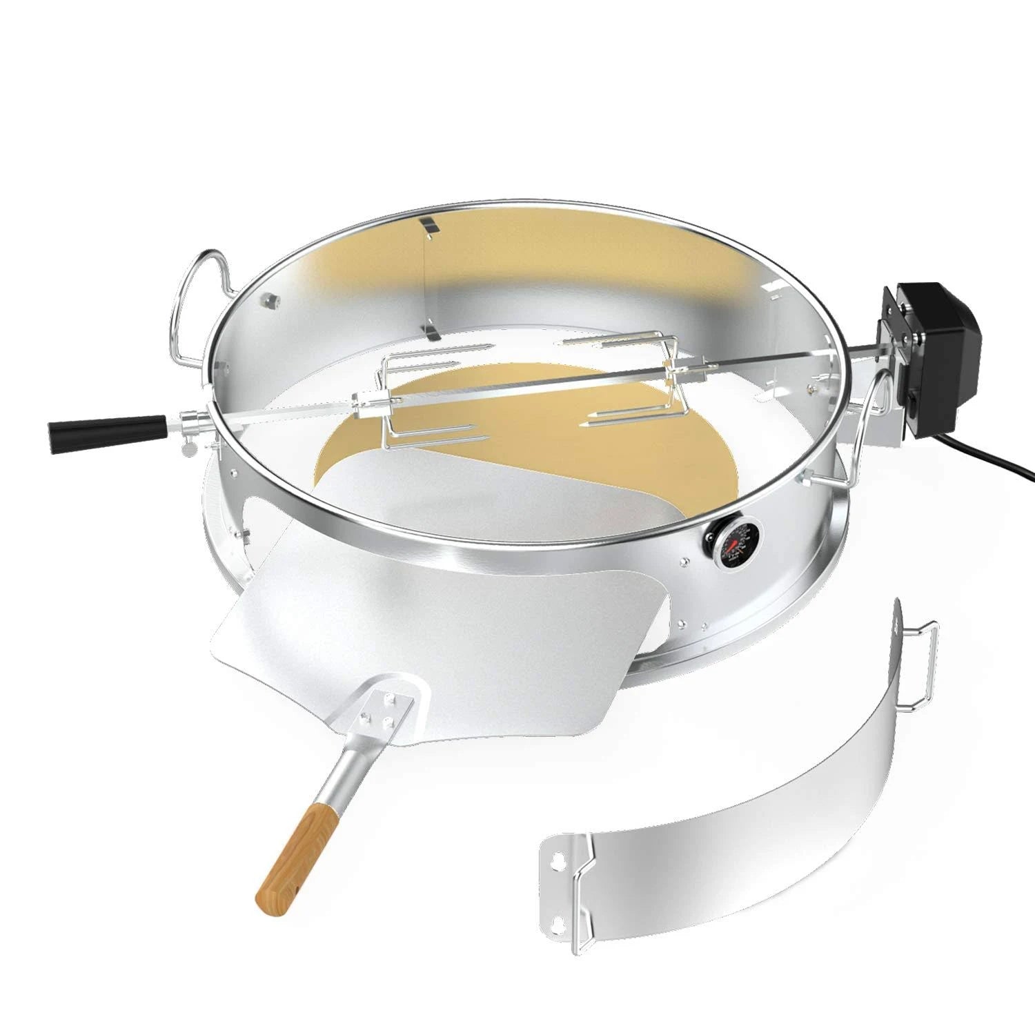 Stainless Steel Rotisserie Ring Kit for 22 1/2 Kettle Grills I1716