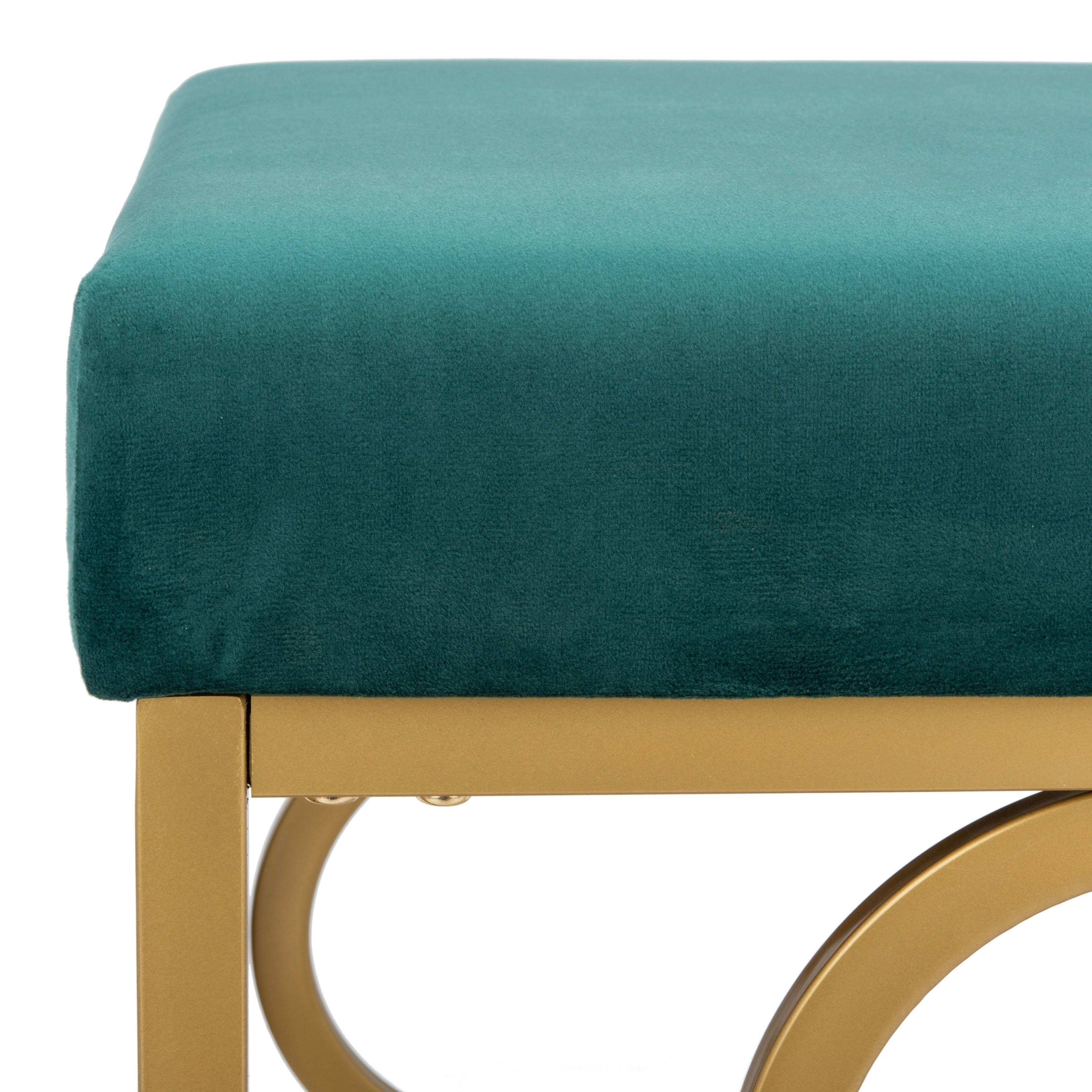 Creme Gold Square Ottoman F315