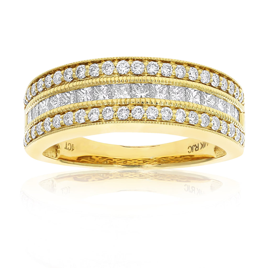 14K Yellow Gold Diamond Wedding Band S401537