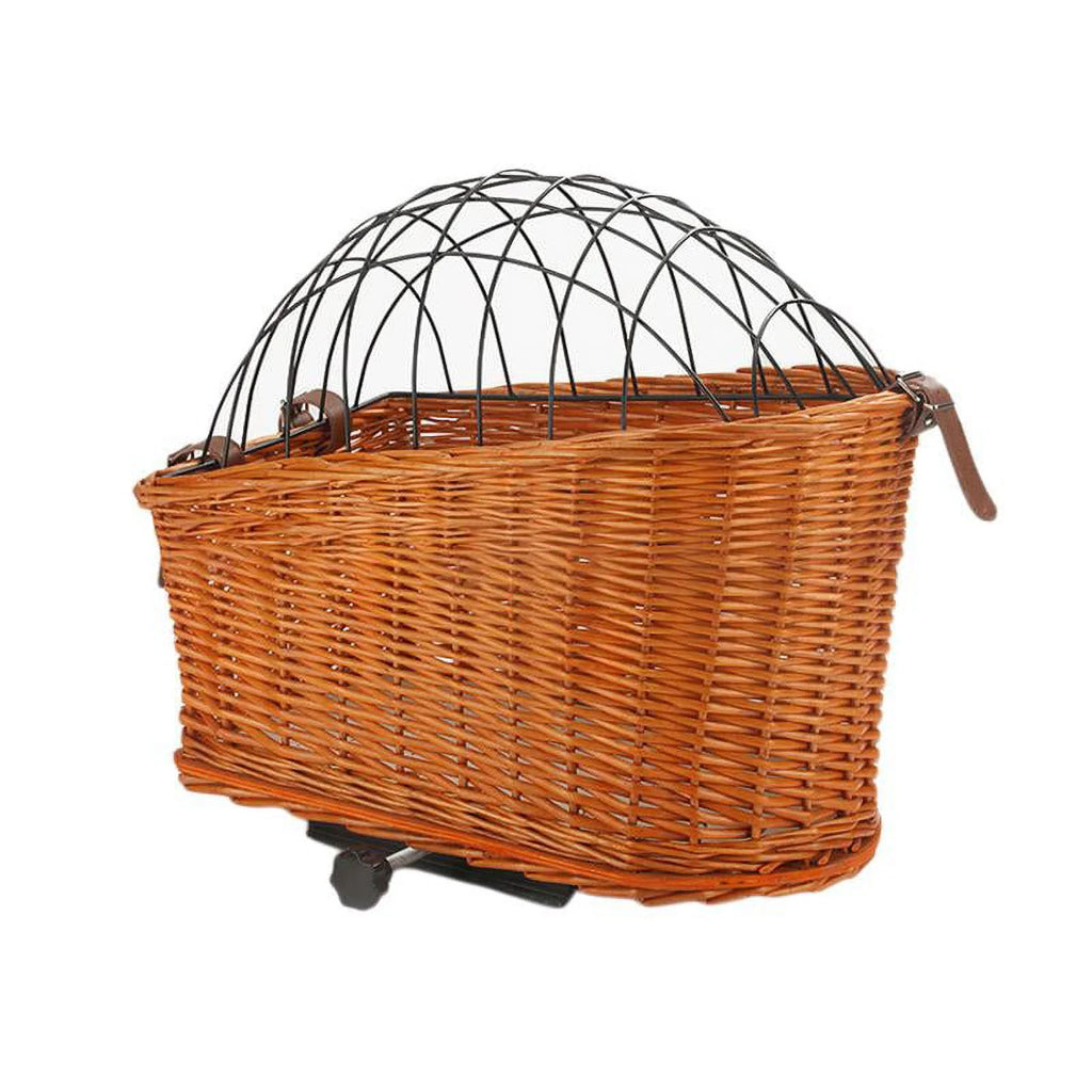 Handwoven Wicker Bike Basket with Wire B6560