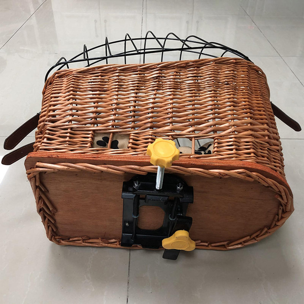Handwoven Wicker Bike Basket with Wire B6560