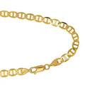 10k Solid Yellow Gold Mariner Chain Anklet, 10 Inches C645