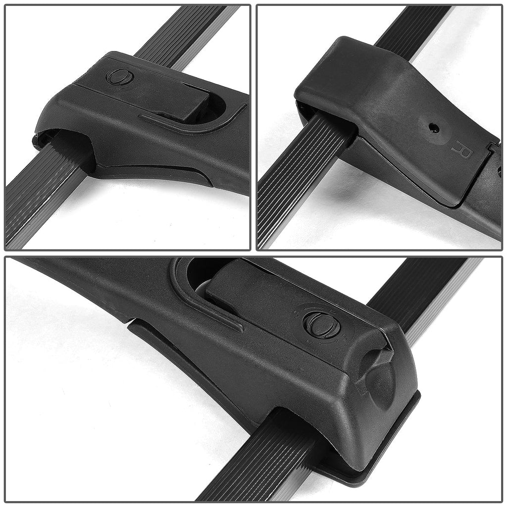 Pair Black Aluminum Roof Rack Cross Bars Y300884