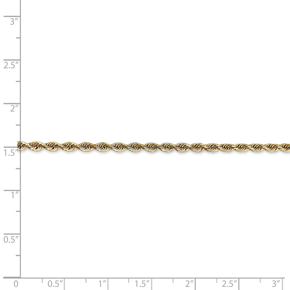 14kt Yellow Gold Diamond Cut Rope Chain 30 inch Lobster Clasp J93727
