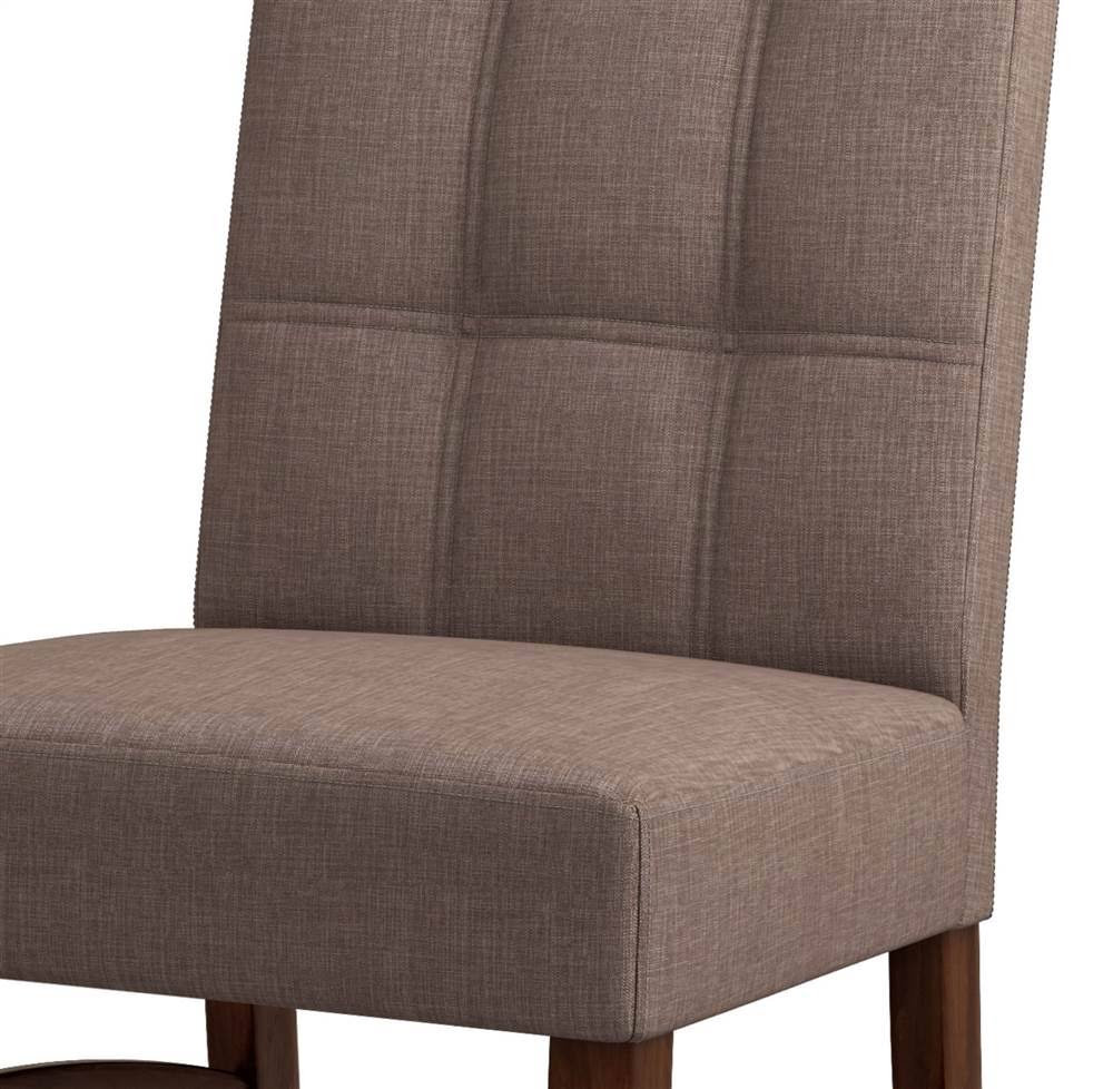 Fabric Dining Chair in Light Mocha (Set of 2) Y198