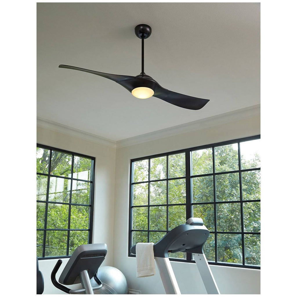 Flat Black Ceiling Fan With Blades Included D689709