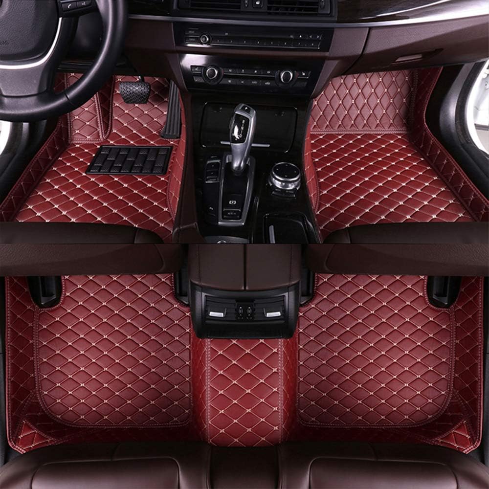 Black Full Surrounded XPE Leather Car Floor Mats O2175