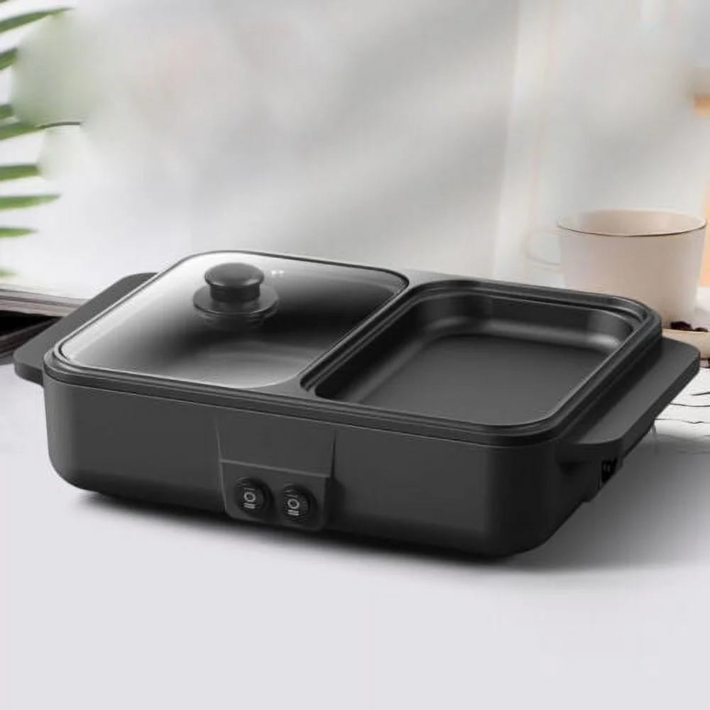 2 in 1 Non-Stick Electric Hot Pot BBQ Grill Pan 110V H393383