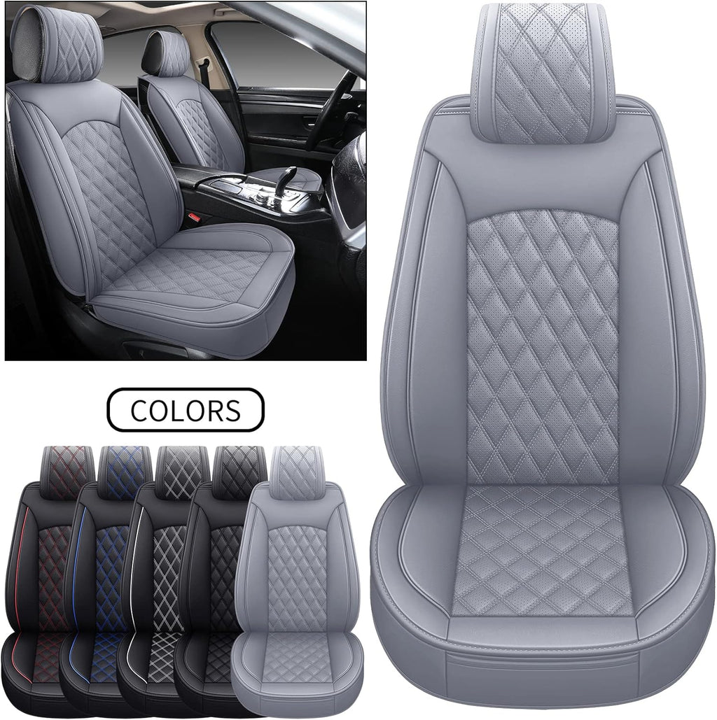 Black Faux Leather Full Set Seat Covers Z45095
