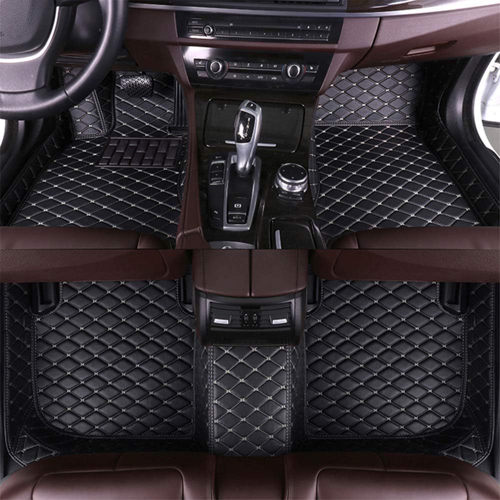 Black Full Surrounded XPE Leather Car Floor Mats O2175