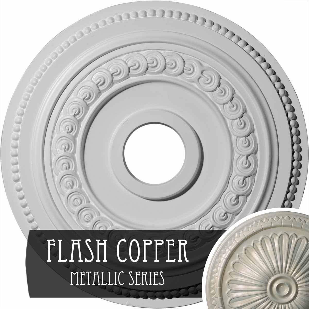 Hand-Painted Flash Copper Ceiling Medallion I11879
