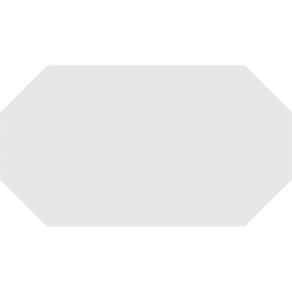 Horizontal Elongated Octagon Surface Mount PVC Gable Vent I86363