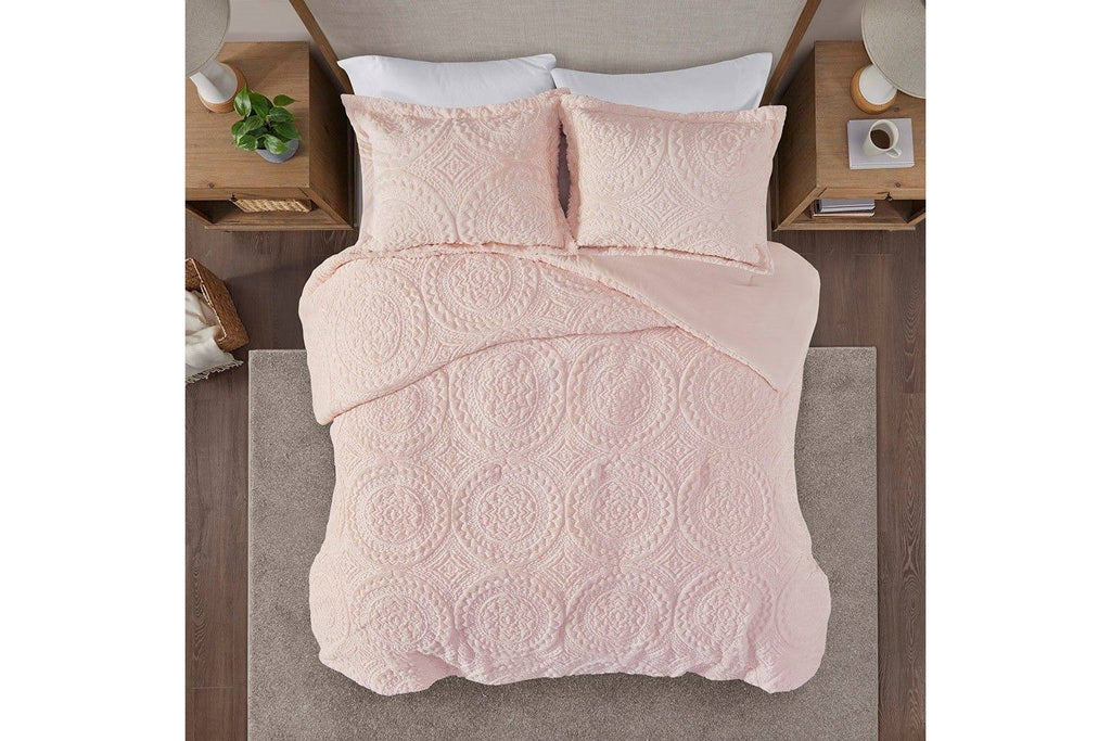 Blush King/Cal King Ultra Plush Comforter Mini Set L97502