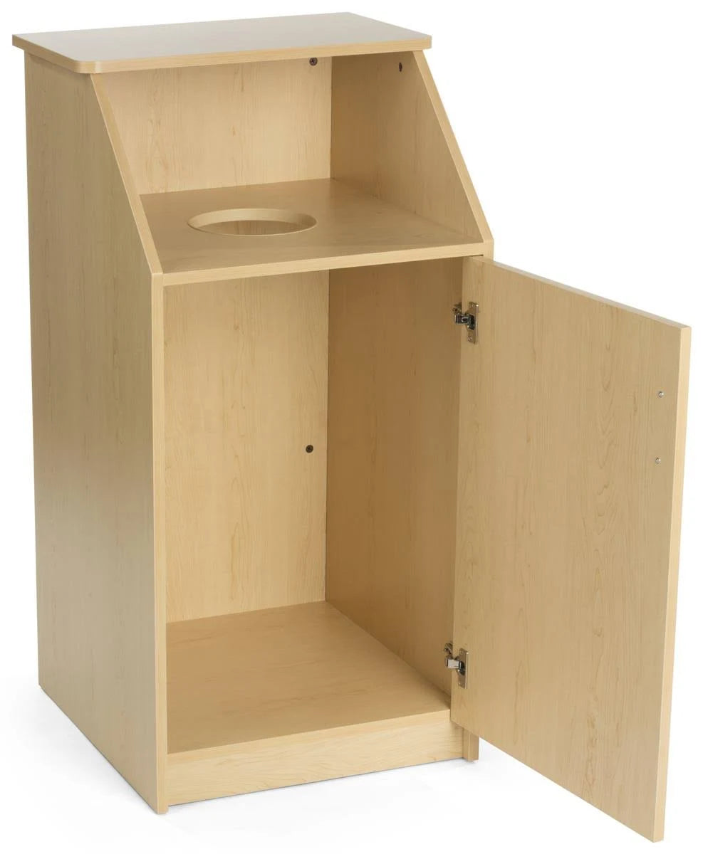 Maple Circular Opening 36 gal Trash Receptacle J2873