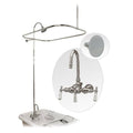 Chrome Clawfoot Tub Shower Enclosure Set O606427