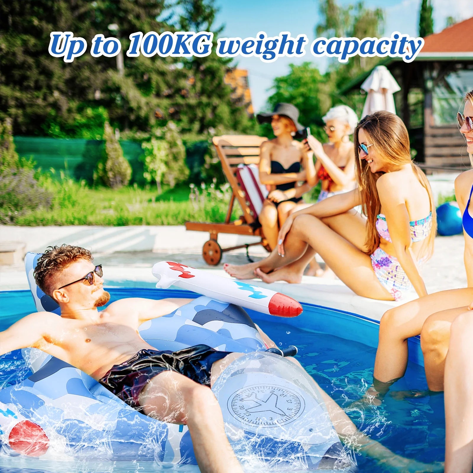 Inflatable Pool Float with Water Guns I42919