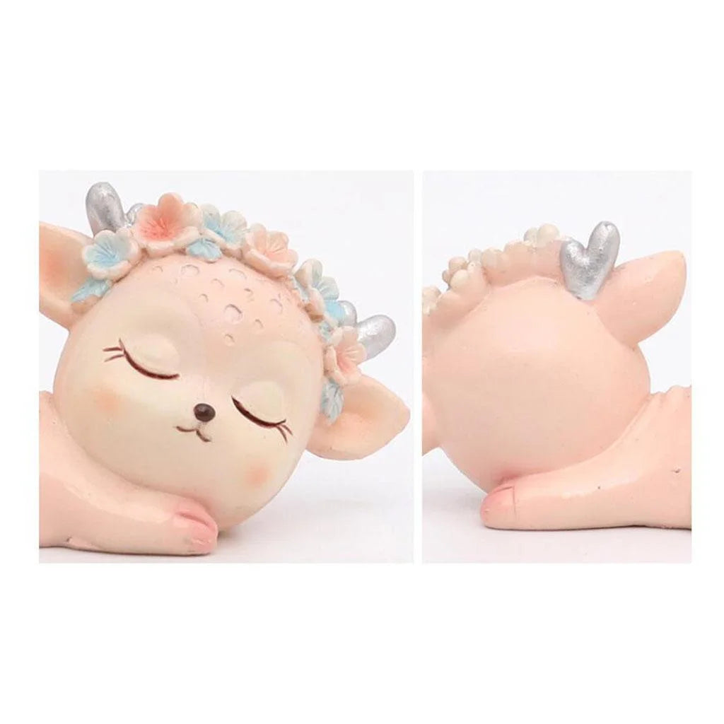 Resin Miniature Fawn Baby Deer Figurines X8280