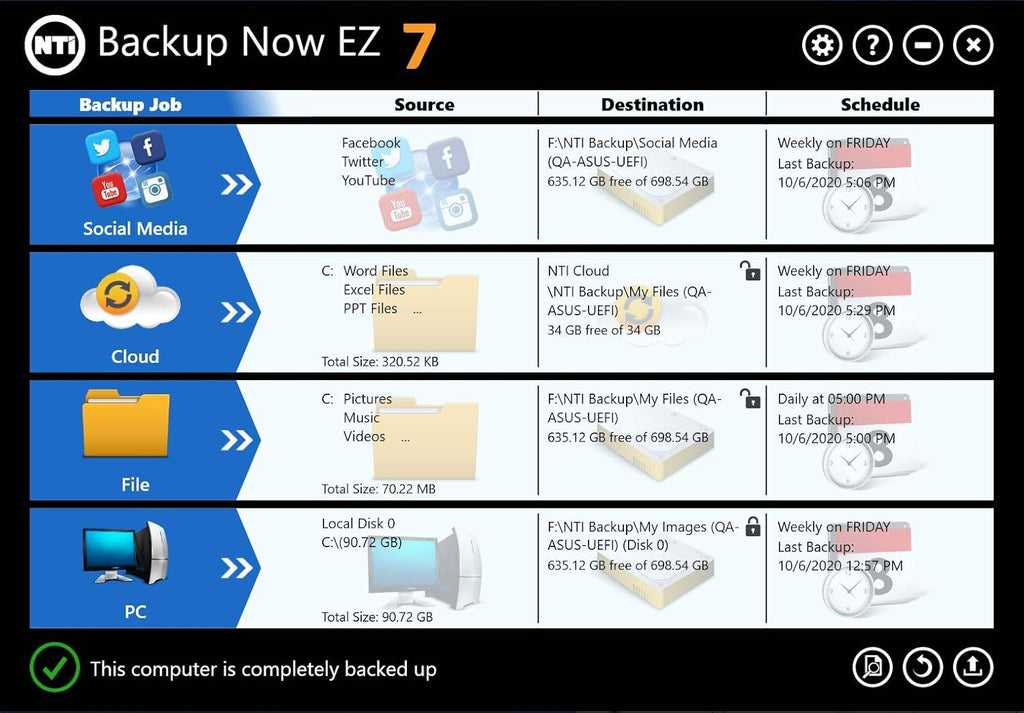 Backup Now EZ 7 (3 Computers) PC Backup Software P681
