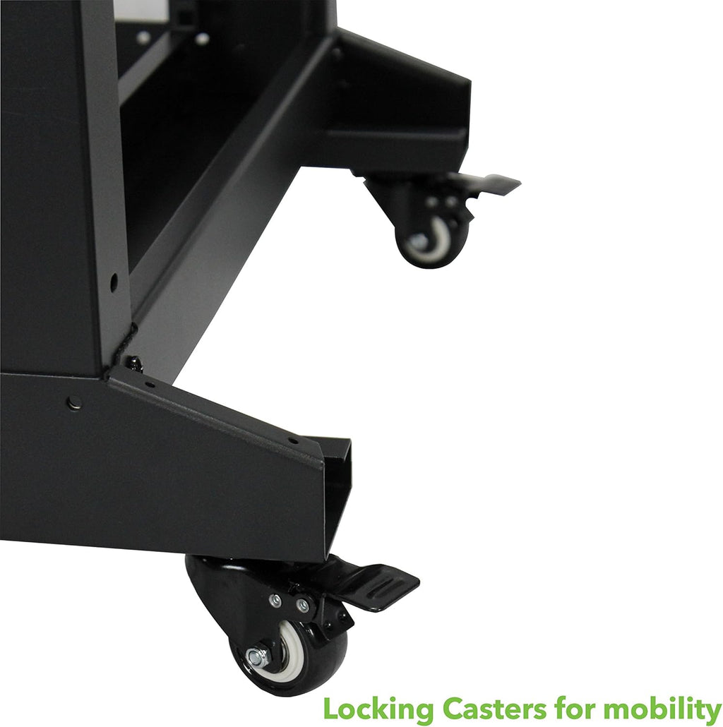 22U 4-Post Open Frame Server Rack Black J628461
