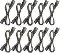 3 Foot IEC 320 NEMA C13 C14 10A 18AWG AC Power Cord F6678
