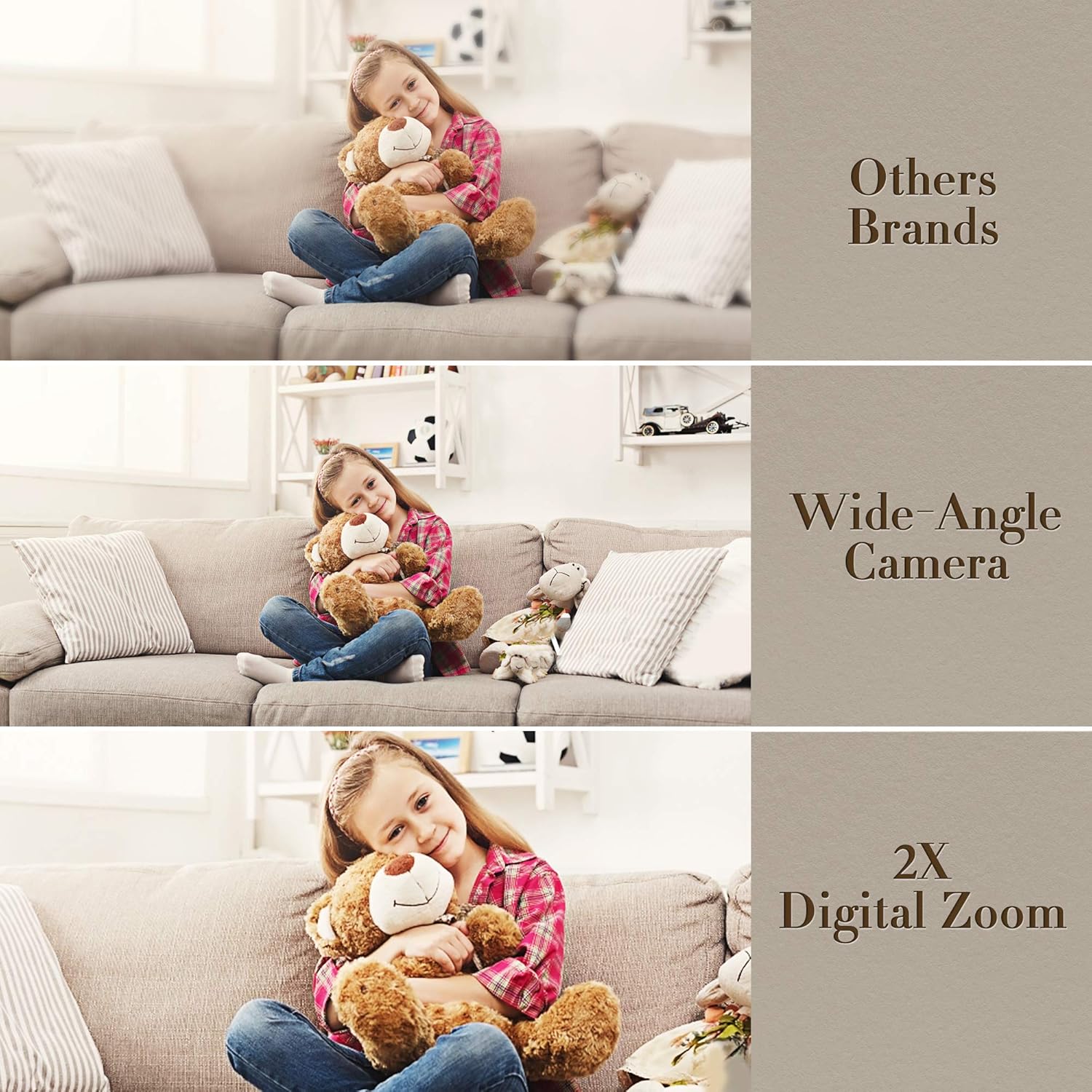 4.3 1080P HD Split-Screen Video Baby Monitor with 2 Cameras and Audio P96596