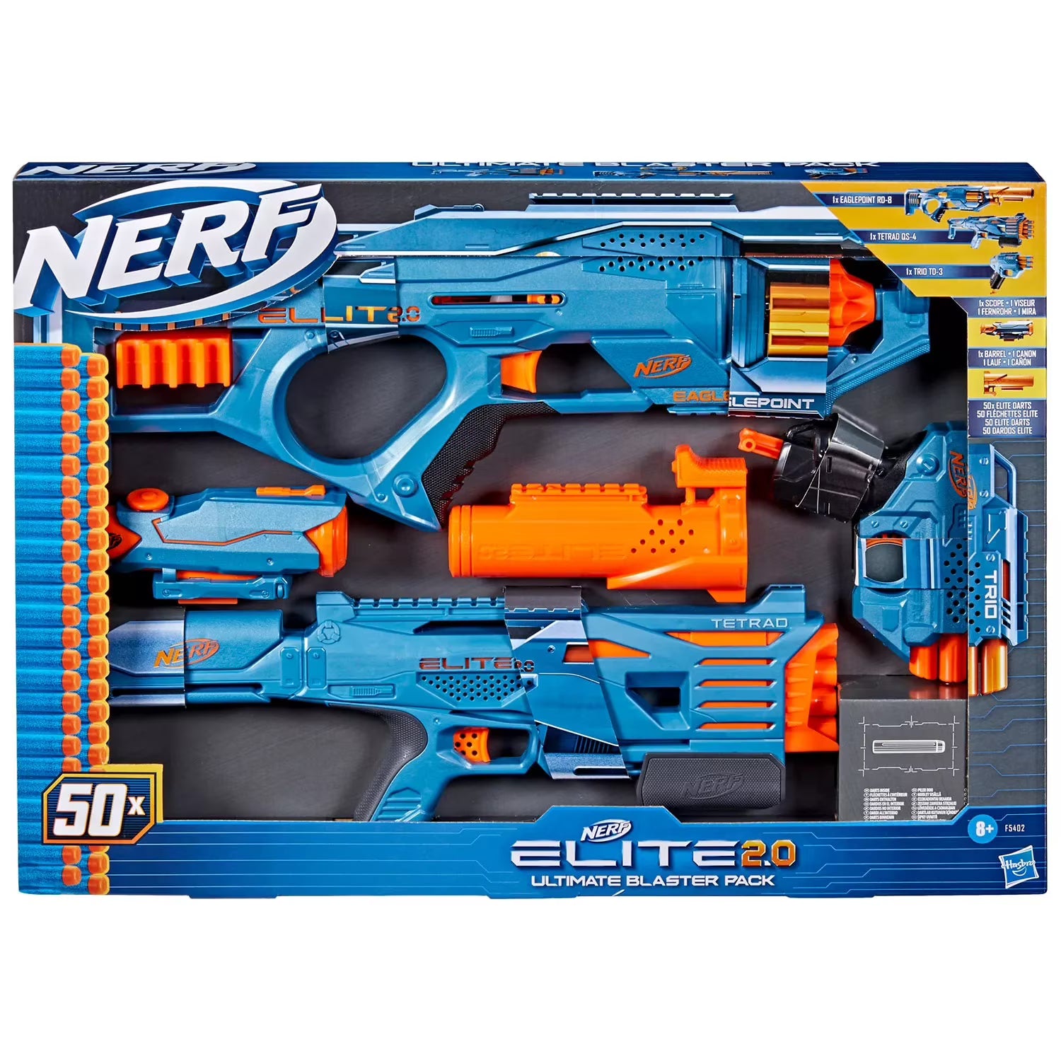 3 Pack Nerf Blaster with 50 Darts K80344