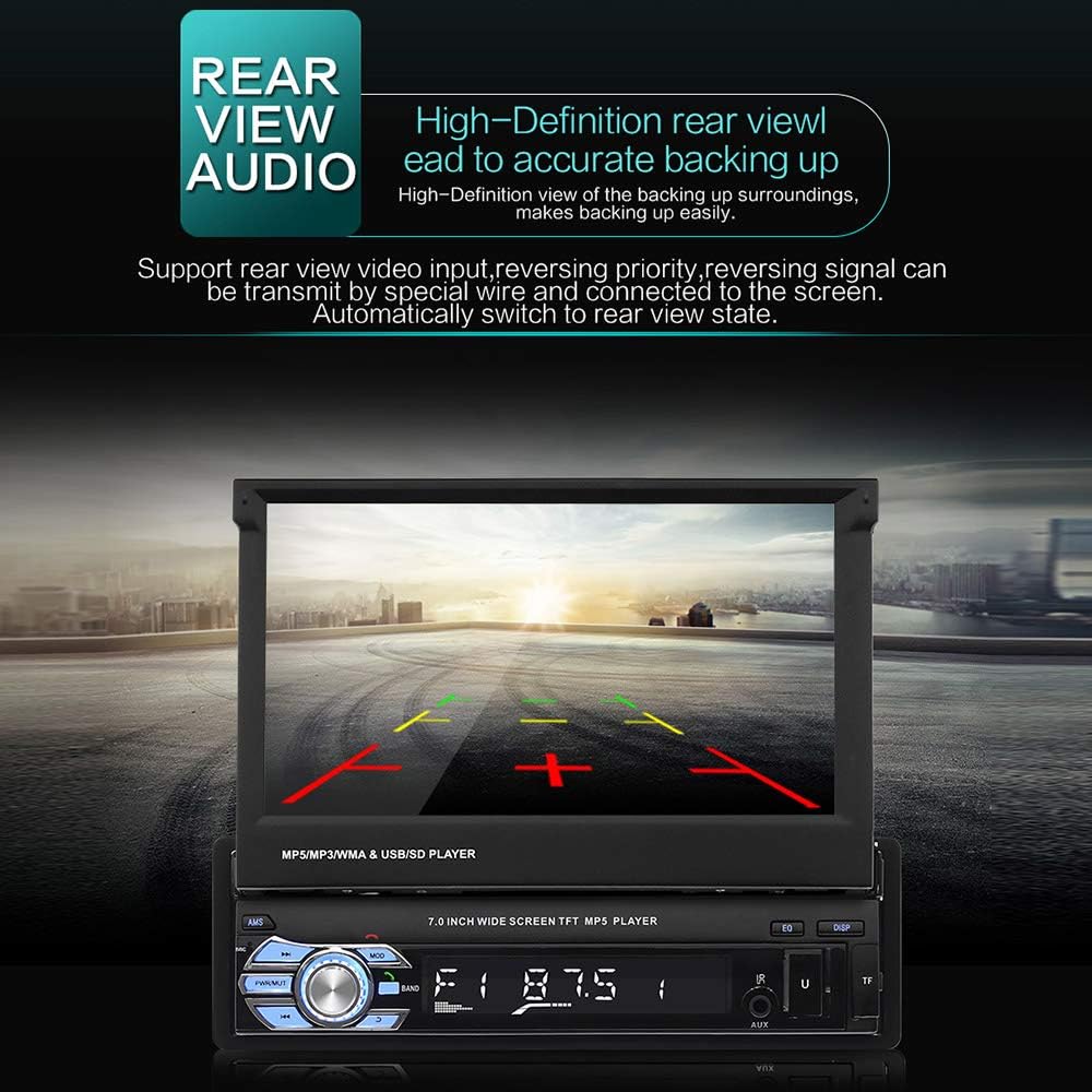 7 Inch Touch Screen Car Stereo with Bluetooth Backup Camera Z48474