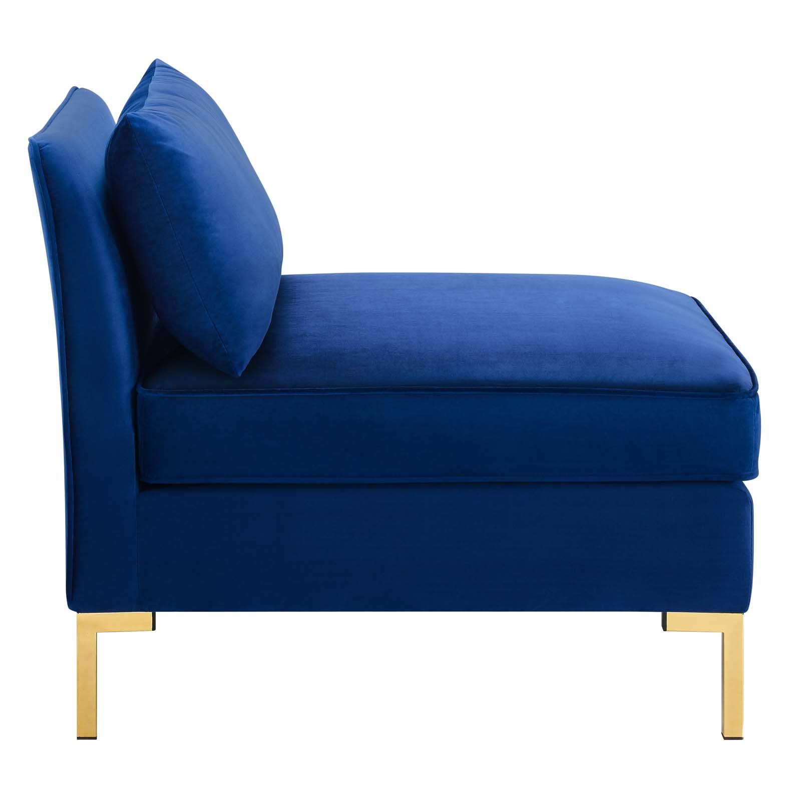 Pink Performance Velvet Armless Chair K6900