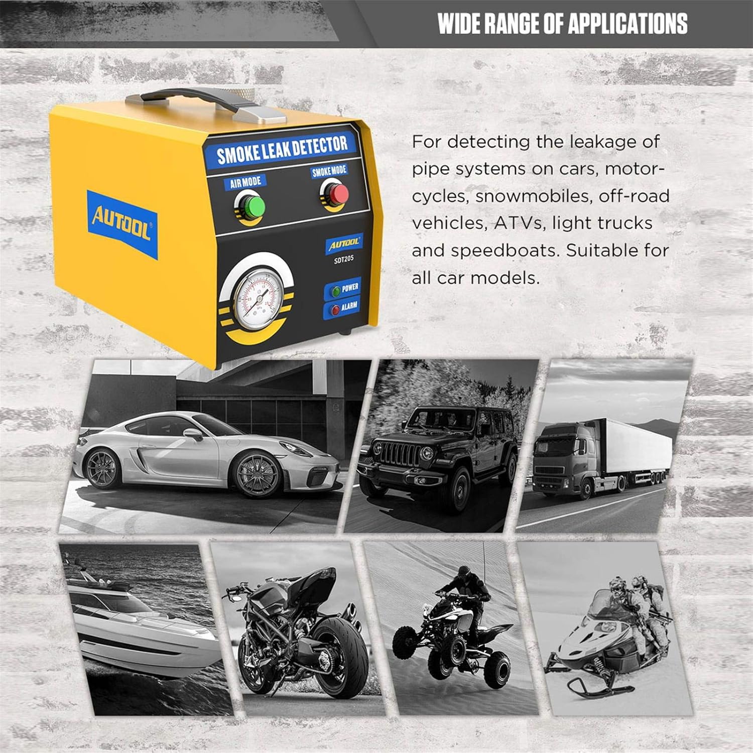 12V Car EVAP Leak Detector Diagnostic Tester F981
