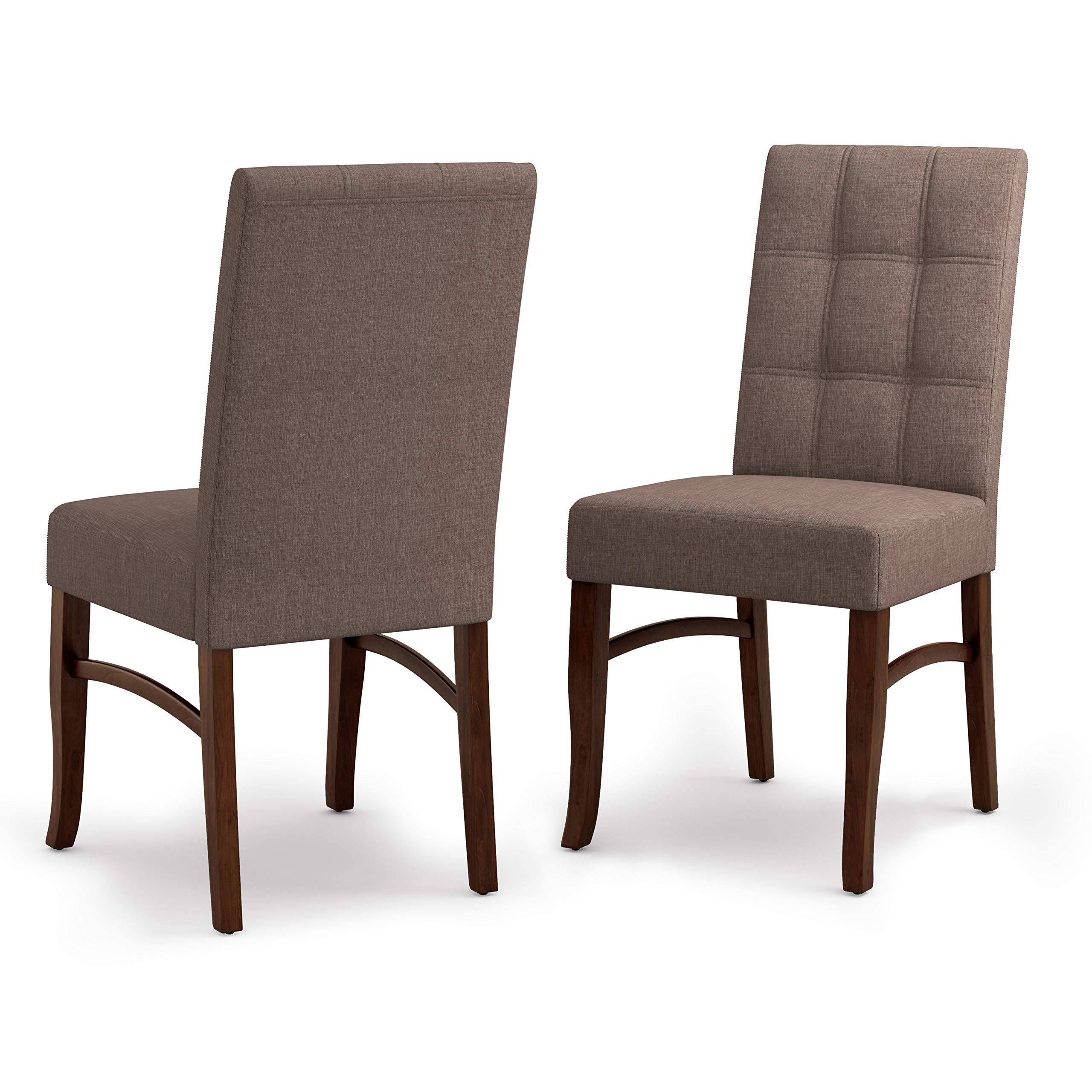 Fabric Dining Chair in Light Mocha (Set of 2) Y198