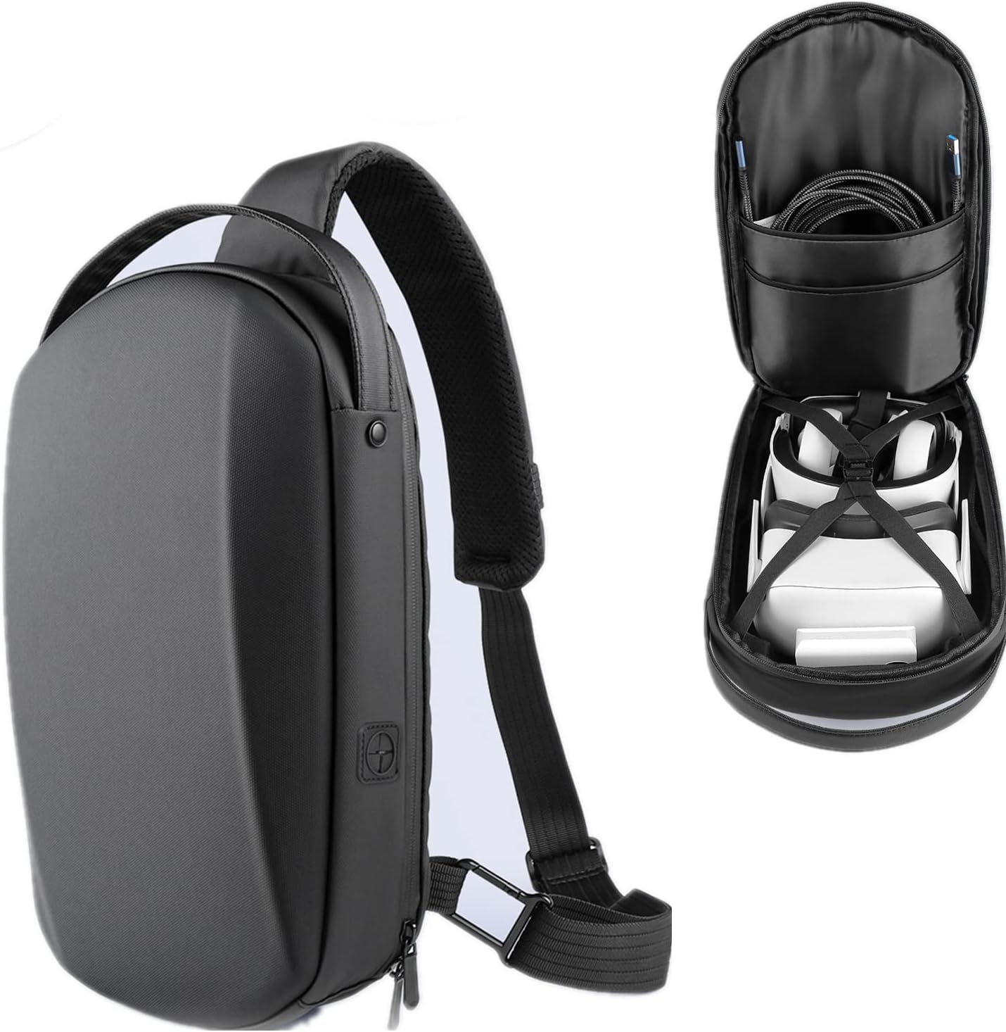 Hard Carrying Case for VR Headset and Touch Controllers (Grey) Q6468