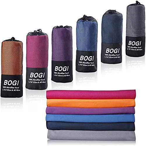 Microfiber Travel Towel, Quick Dry, Absorbent, Compact, Blue L:60''x30''+16''x16'' F78042